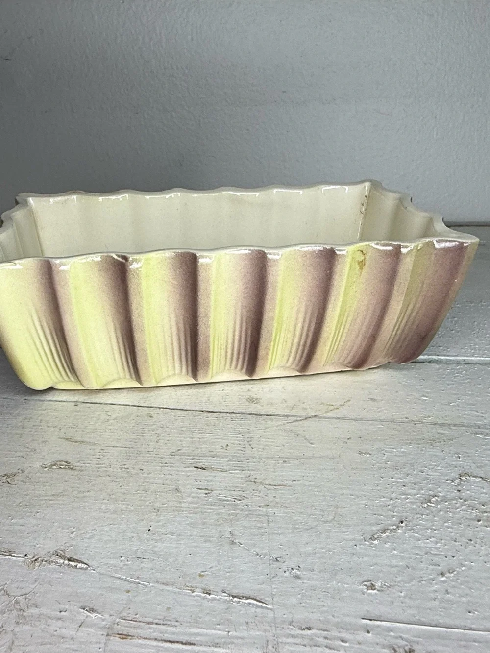 Vintage Royal Windsor ceramic planter, yellow, brown, 1970s, Retro planter, MCM